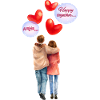 Heureux ensemble – Illustration romantique à l’aquarelle