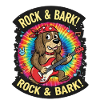 Rock & Bark Tie-Dye Guitar Dog