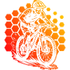Modern mountain bike artwork
