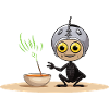 Skeleton in space helmet plants offspring