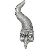 Neapolitan horn with rhinestones