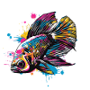 Bunter Fisch Goldfisch