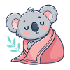 Koala with pink plaid
