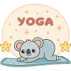 Pastel Koala Yoga on Soft Mat