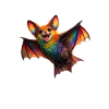 Rainbow Bat Night Creature