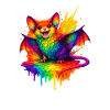 Rainbow Bat Splash