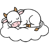 Sleeping Cow Cloud Dream Baby
