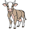 Vache géométrique Low Poly Modern