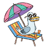 Möwe macht Urlaub