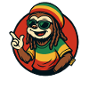 Reggae sloth with sunglasses