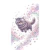 Space cat in flower magic