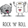 Funny Rock 'n' Roll Cartoon Design