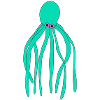 Turquoise Octopus Pop Art Print