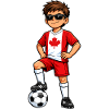 Soccer Boy Canada Fan Canadian Flag