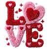 Faux Plush Hearts LOVE Design