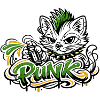 Punkkatz Graffiti Mohawk
