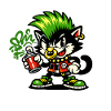 Punk Cat Graffiti Sprayer