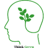 Green Thought Plant Symbol in Head