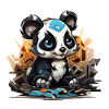 Panda Building Block Charm