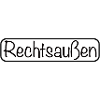 Rechtsaußen Schriftzug (Schwarz)