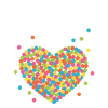 Festive Confetti Heart