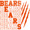 Bears Text with Distressed Claw Marks