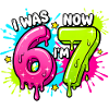 Jeg var 6, nu er jeg 7 års fødselsdagsdesign
