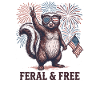 Wild and Free Squirrel – Divertente patrioti