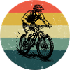 Minimalist mountain bike motif