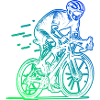 Iconic road bike motif
