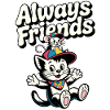 Always Friends Cats Mouse Illustration