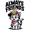 Always Friends: colourful animal friendship
