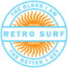 Logo Vintage Surf Surf Sunburst Retrò