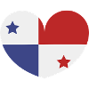 Panama heart flag