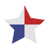 Panama star-shaped flag