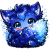 Blauer Eisfuchs Chibi-Design