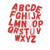 Bunte Alphabet Herz Druck