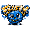 Fluffy Graffiti Blue Mascot