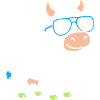 Cool Cow Sunglasses Abstract Vector