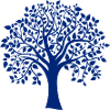 Base Blue Jumbo Tree Print Silhouette