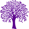 Base Purple Jumbo Tree Print Silhouette