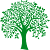 Base Green Jumbo Tree Print Silhouette