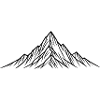 Nocturnal mountain silhouette