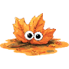 Herbstblatt mit Augen Kuschelheld