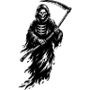Düsterer Sensenmann Skull im Dark Style 