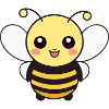 Kawaii Honeybee Cartoon