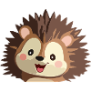 Cuddly hedgehog graphic