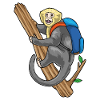 Monkey Student Backpack School