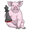 Pig Chess Piece King Chess