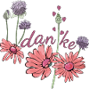Danke mit Blumen